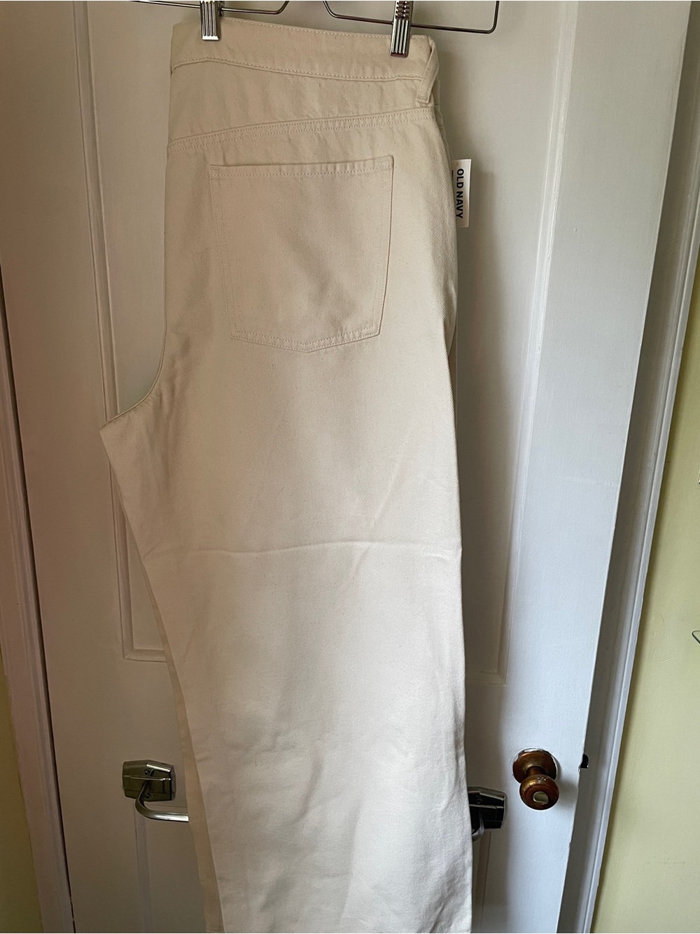 Old Navy Natural-Cream High-Rise Wide-Leg Pants